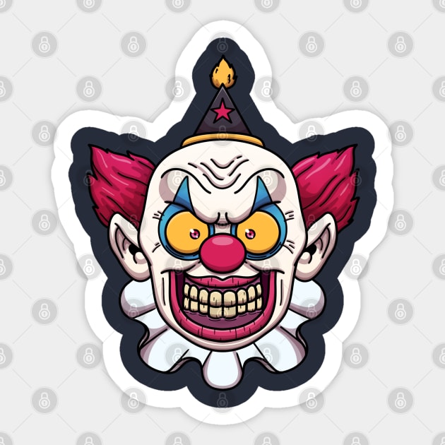 Evil Clown Face Sticker by TheMaskedTooner